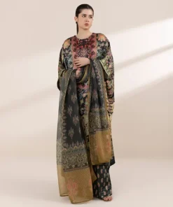 Online Sapphire 3 Piece - Embellished Silk Suit