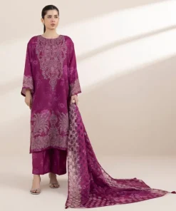Clearance Sapphire 3 Piece - Embellished Silk Suit