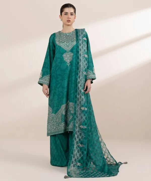 Discount Sapphire 3 Piece - Embellished Silk Suit