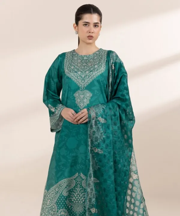 Discount Sapphire 3 Piece - Embellished Silk Suit