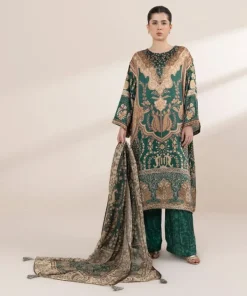 Outlet Sapphire 3 Piece - Embellished Silk Suit