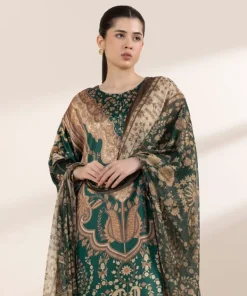Outlet Sapphire 3 Piece - Embellished Silk Suit