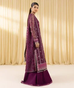 Discount Sapphire 3 Piece - Embroidered Chiffon Suit MagentaDupatta