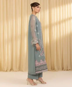 Sale Sapphire 3 Piece - Embroidered Chiffon Suit GreyDupatta