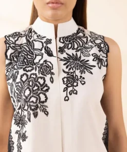 New Sapphire 3 Piece - Embroidered Cotton Jacquard Suit