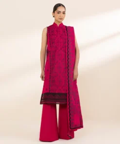 Best Sapphire 3 Piece - Embroidered Cotton Jacquard Suit