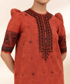 Hot Sapphire 3 Piece - Embroidered Cotton Jacquard Suit