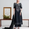 Sale Sapphire 3 Piece - Embroidered Cotton Jacquard Suit