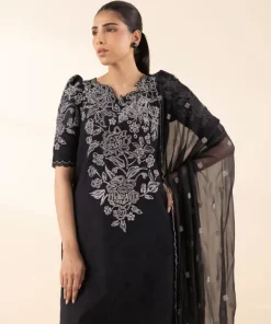 Sale Sapphire 3 Piece - Embroidered Cotton Jacquard Suit