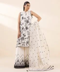 Best Sapphire 3 Piece - Embroidered Cotton Jacquard Suit