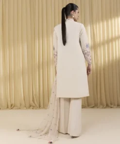 Sale Sapphire 3 Piece - Embroidered Cotton Suit Off WhiteDupatta