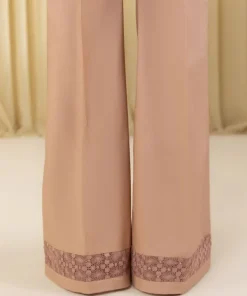 New Sapphire 3 Piece - Embroidered Cotton Jacquard Suit PeachDupatta