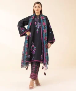 New Sapphire 3 Piece - Embroidered Dobby Suit