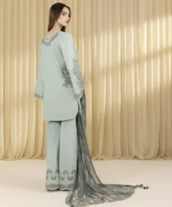 Discount Sapphire 3 Piece - Embroidered Dobby Suit Pistachio GreenDupatta