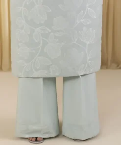 Discount Sapphire 3 Piece - Embroidered Jacquard Suit AquaDupatta