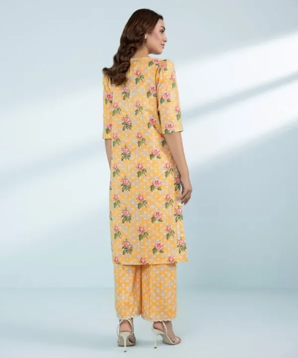 Online Sapphire 2 Piece - Embroidered Lawn Suit Yellow