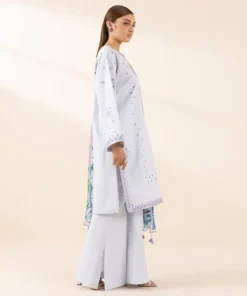 Hot Sapphire 3 Piece - Embroidered Lawn Suit