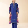 Hot Sapphire 3 Piece - Embroidered Lawn Suit