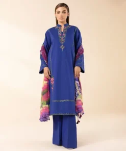 Hot Sapphire 3 Piece - Embroidered Lawn Suit