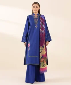 Hot Sapphire 3 Piece - Embroidered Lawn Suit