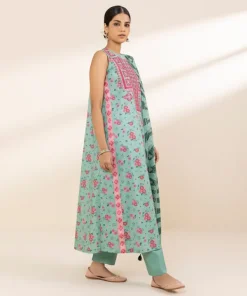 Hot Sapphire 3 Piece - Embroidered Lawn Suit