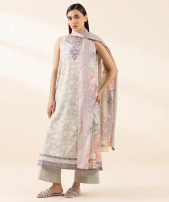 Hot Sapphire 3 Piece - Embroidered Lawn Suit