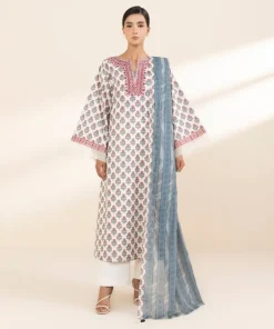 Online Sapphire 3 Piece - Embroidered Lawn Suit