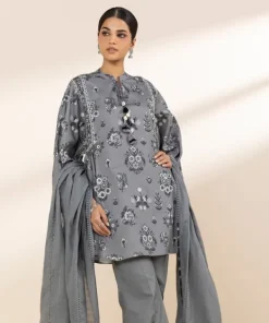 Online Sapphire 3 Piece - Embroidered Lawn Suit