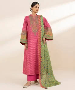 Hot Sapphire 3 Piece - Embroidered Lawn Suit