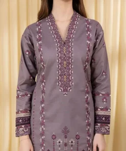 Fashion Sapphire 3 Piece - Embroidered Lawn Suit MauveDupatta