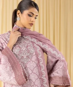 Best Sapphire 3 Piece - Embroidered Lawn Suit Tea PinkDupatta