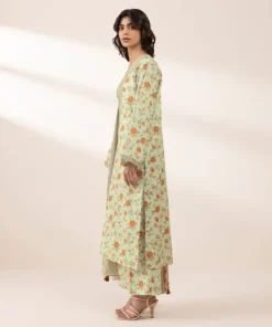 Sale Sapphire 3 Piece - Embroidered Lawn Suit BeigeDupatta