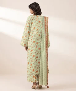 Sale Sapphire 3 Piece - Embroidered Lawn Suit BeigeDupatta