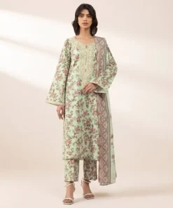 Sale Sapphire 3 Piece - Embroidered Lawn Suit GreyDupatta