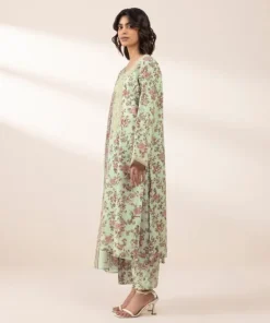 Sale Sapphire 3 Piece - Embroidered Lawn Suit GreyDupatta
