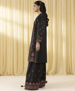 Fashion Sapphire 3 Piece - Embroidered Lawn Suit BlackDupatta