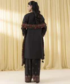 Fashion Sapphire 3 Piece - Embroidered Lawn Suit BlackDupatta