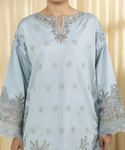 Sale Sapphire 3 Piece - Embroidered Lawn Suit AquaDupatta