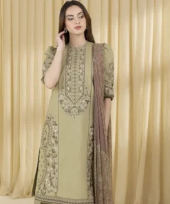 Hot Sapphire 3 Piece - Embroidered Lawn Suit Pistachio GreenDupatta