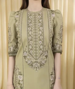Hot Sapphire 3 Piece - Embroidered Lawn Suit Pistachio GreenDupatta