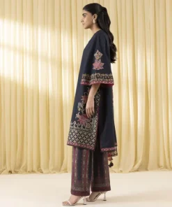 Fashion Sapphire 3 Piece - Embroidered Lawn Suit BlackDupatta