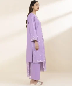 Fashion Sapphire 3 Piece - Embroidered Lawn Suit LilacDupatta