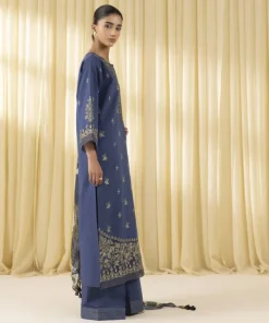 Sale Sapphire 3 Piece - Embroidered Lawn Suit BlueDupatta