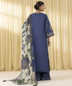 Sale Sapphire 3 Piece - Embroidered Lawn Suit BlueDupatta