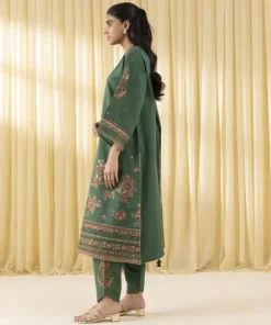 Outlet Sapphire 3 Piece - Embroidered Lawn Suit GreenDupatta