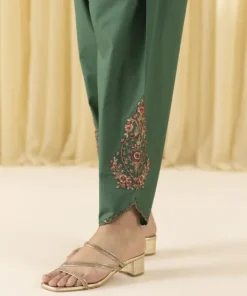 Outlet Sapphire 3 Piece - Embroidered Lawn Suit GreenDupatta