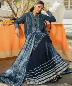 New Sapphire 3 Piece - Embroidered Lawn Suit BlueDupatta