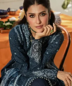 New Sapphire 3 Piece - Embroidered Lawn Suit BlueDupatta