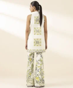 Clearance Sapphire 2 Piece - Embroidered Lawn Suit Off WhiteTrouser