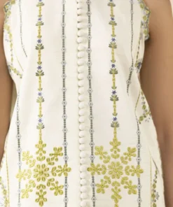 Clearance Sapphire 2 Piece - Embroidered Lawn Suit Off WhiteTrouser